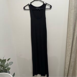 Theory Racerback Maxi Dress Black P Petite